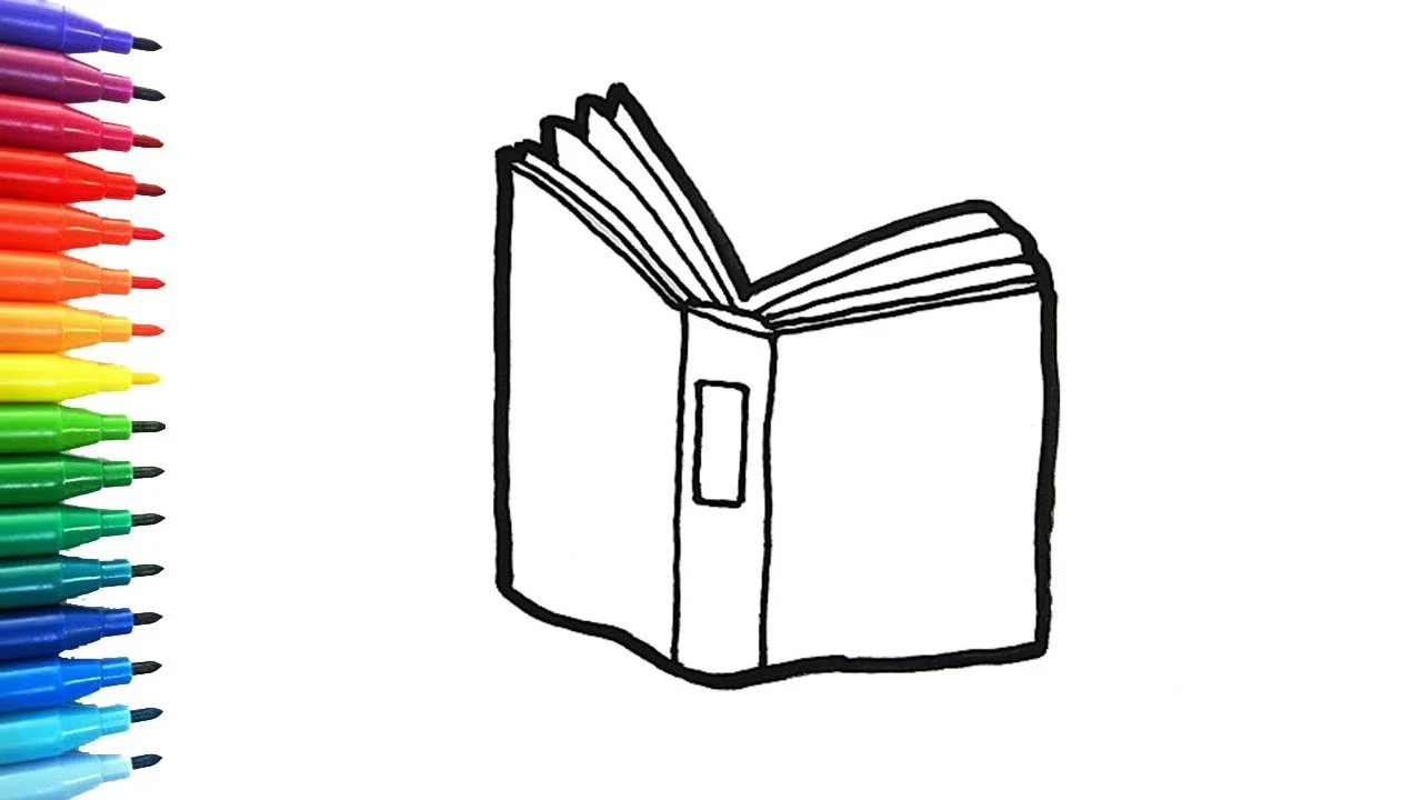 Vẽ quyển sách đơn giản | Draw a book simple | Drawing Tutorials.
