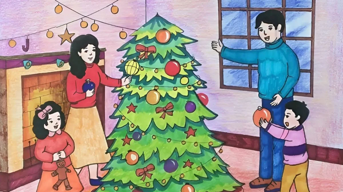 15+ mẫu vẽ tranh lễ hội đẹp, ấn tượng nhất (2)