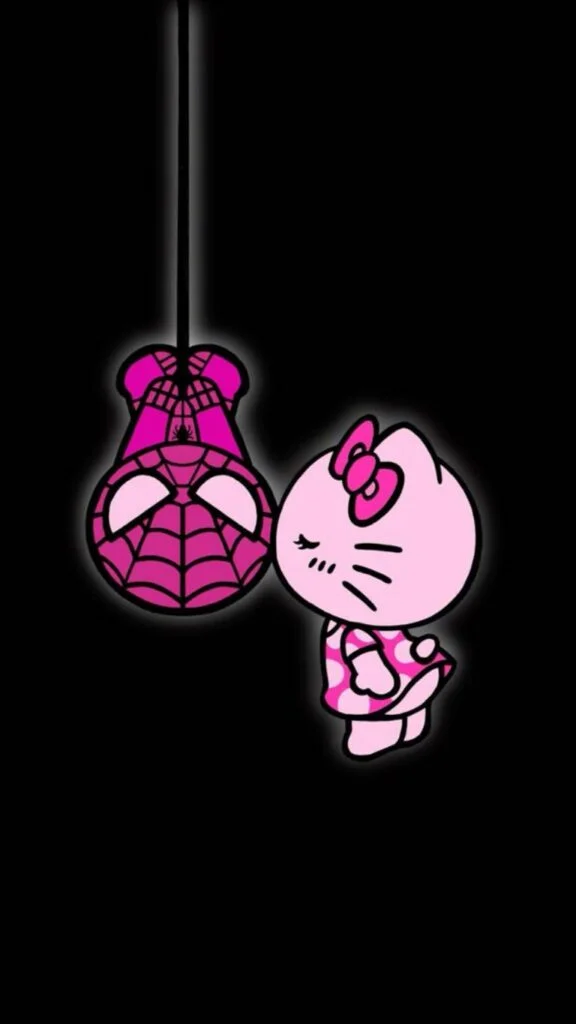 Hình nền Hello Kitty hôn Spider Man