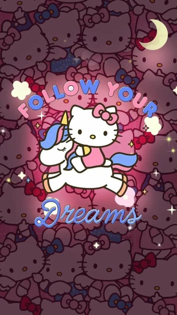 Thiết kế màu hồng chủ đạo kết hợp cùng hello kitty đáng yêu