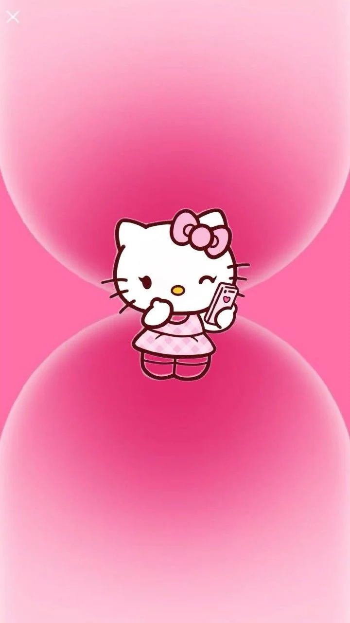 Hình nền Hello Kitty hồng đậm cá tính (4)