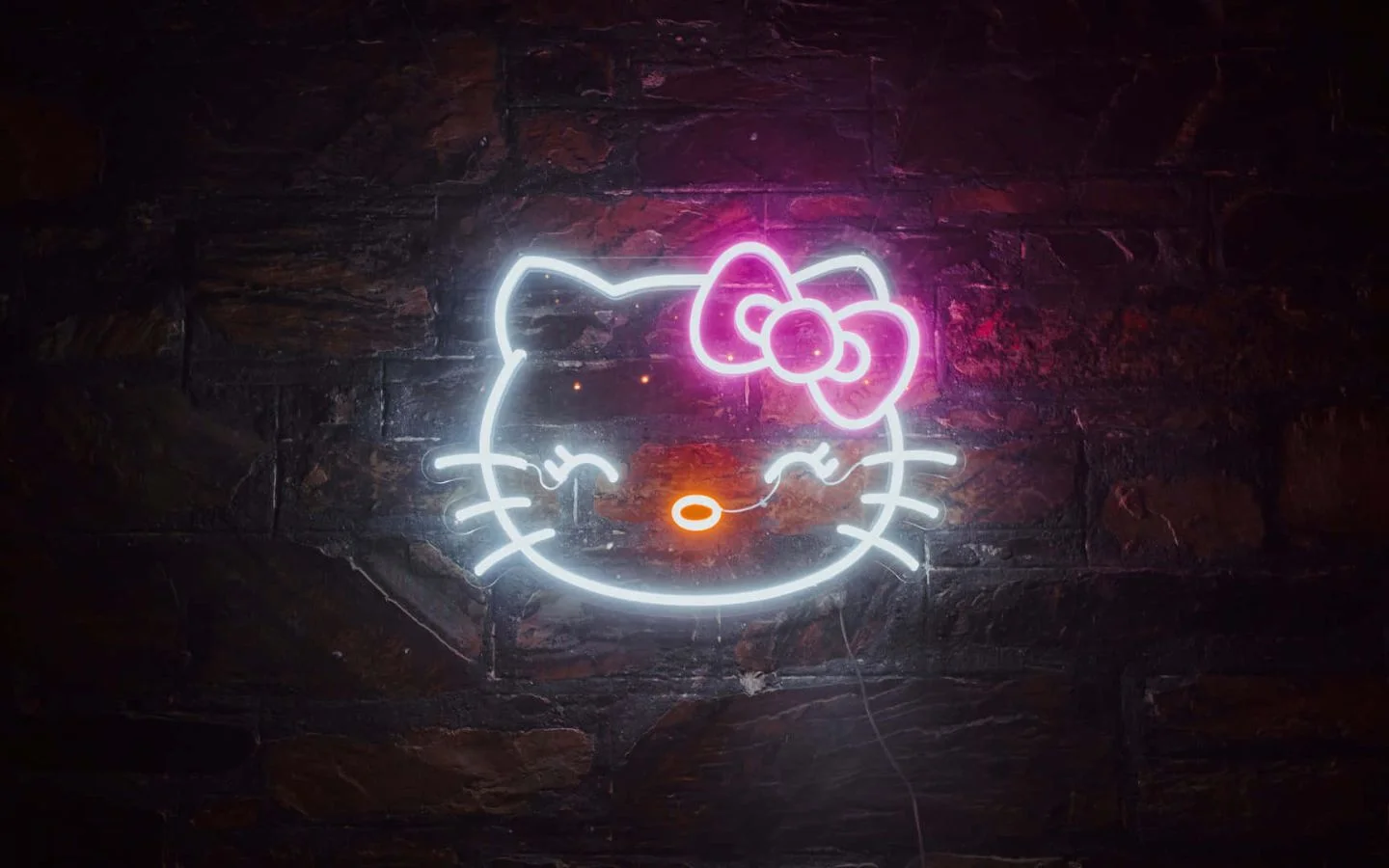 Hình nền Hello Kitty đèn Neon