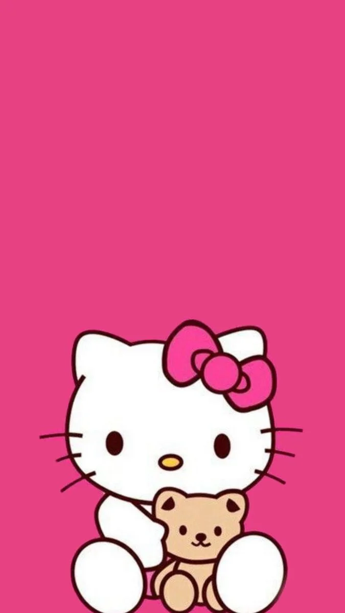 Hình nền Hello Kitty hồng đậm cá tính (3)