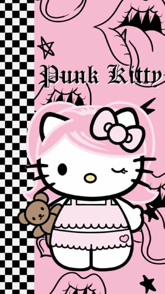 Hình nền Hello Kitty phong cách Punk cá tính