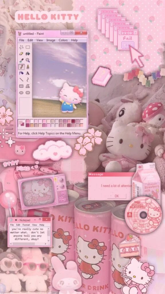Hình nền Hello Kitty nhiều họa tiết