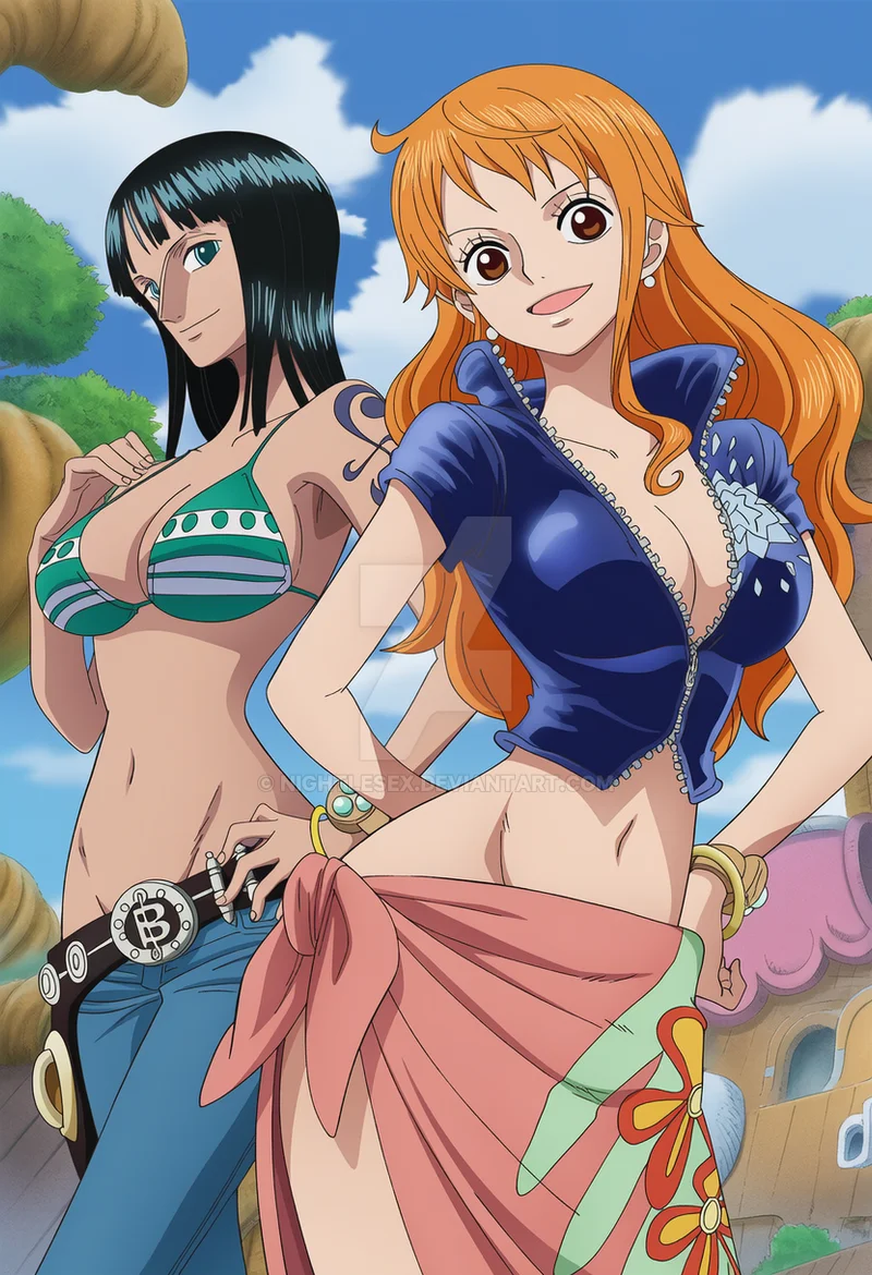 Robin X Nami by NightLeseX on DeviantArt