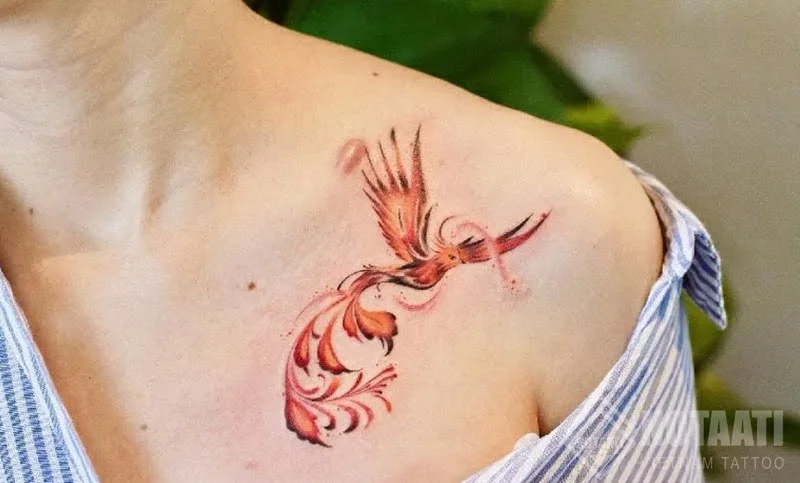 Hình xăm phượng hoàng nhỏ