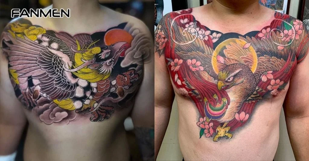 Hình xăm phượng hoàng ở vị trí khác 2