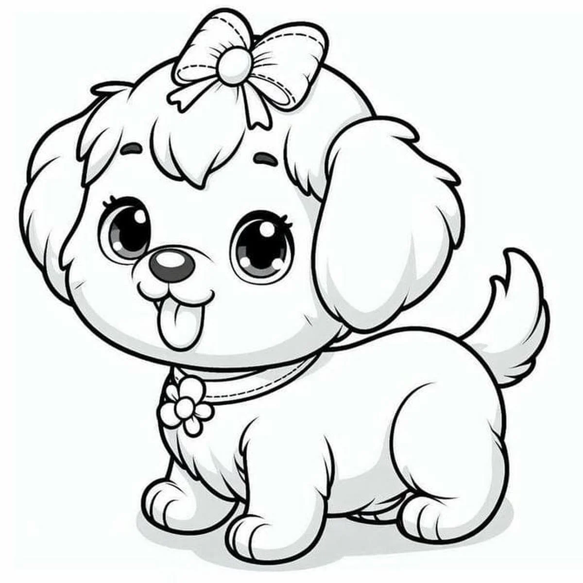 Tranh tô màu con chó số 23