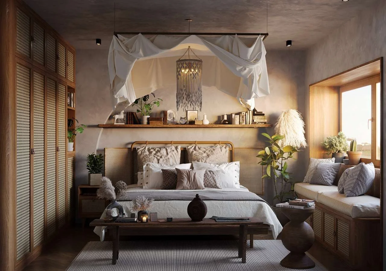 Decor phòng ngủ nhỏ vintage ấn tượng