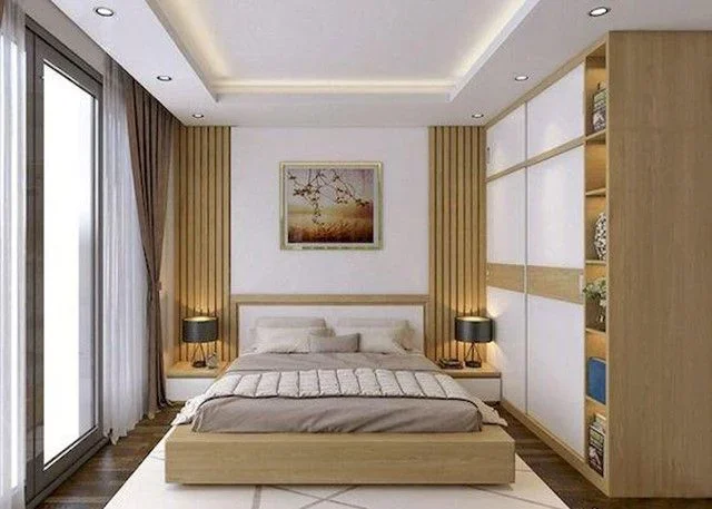 Phòng ngủ trang trí nội thất gỗ tự nhiên
