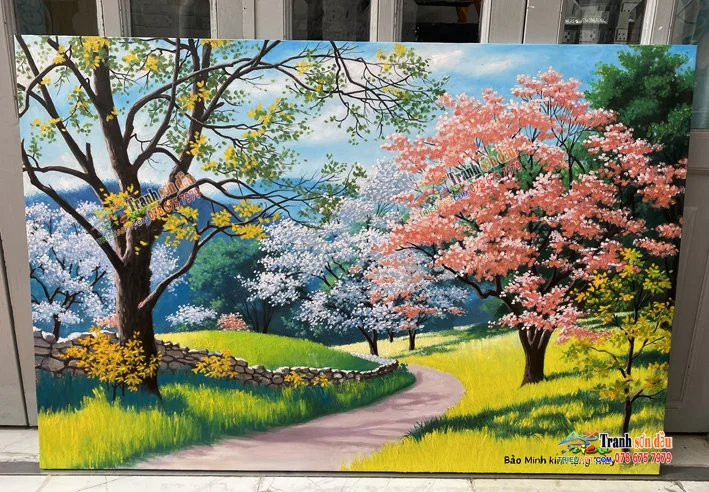 Vẽ tranh phong cảnh chất lượng - xưởng vẽ tranh sơn dầu đẹp