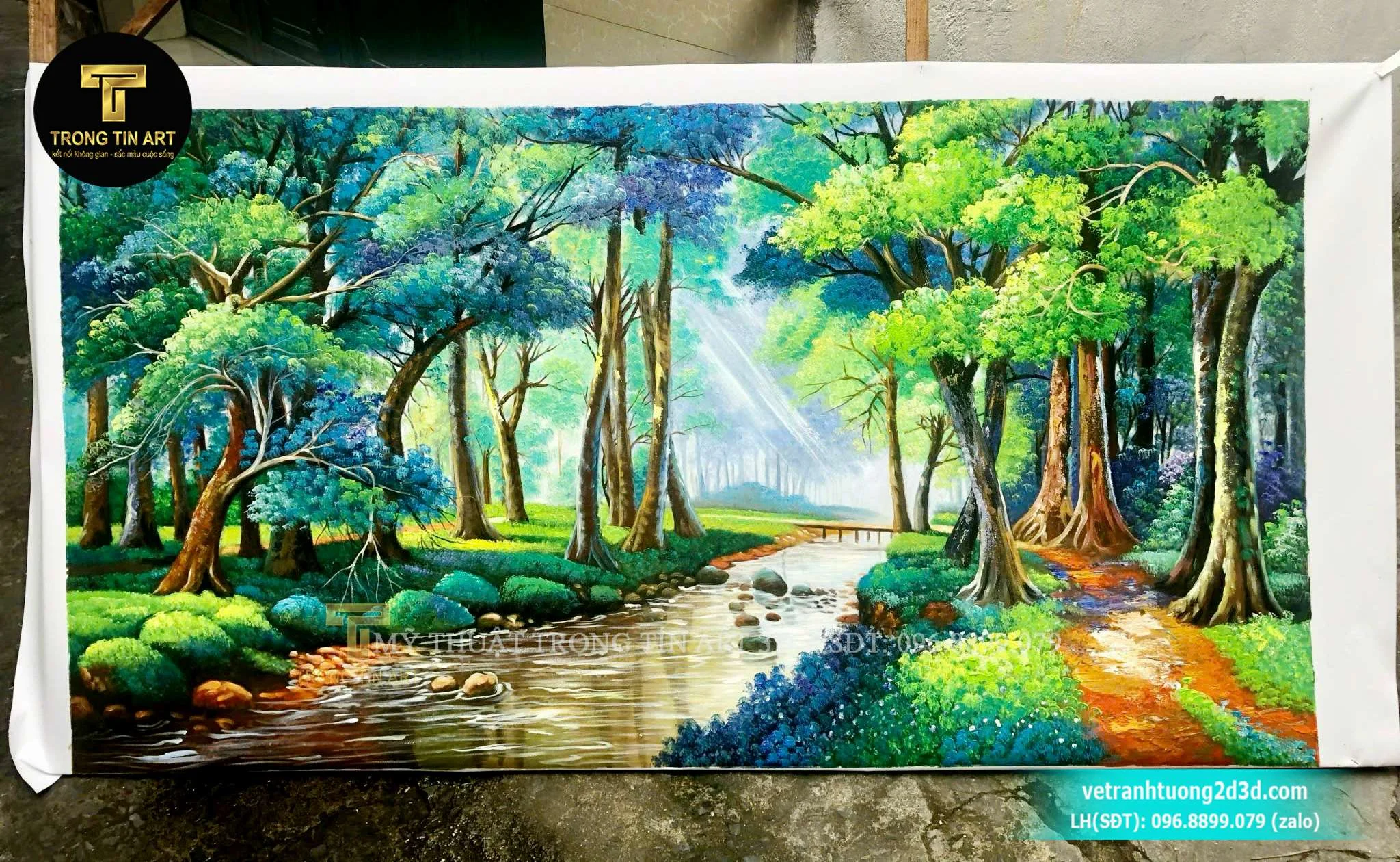 Vẽ Tranh Tường Phong Cảnh - Vẽ Tranh Tường 3D Phong Thủy