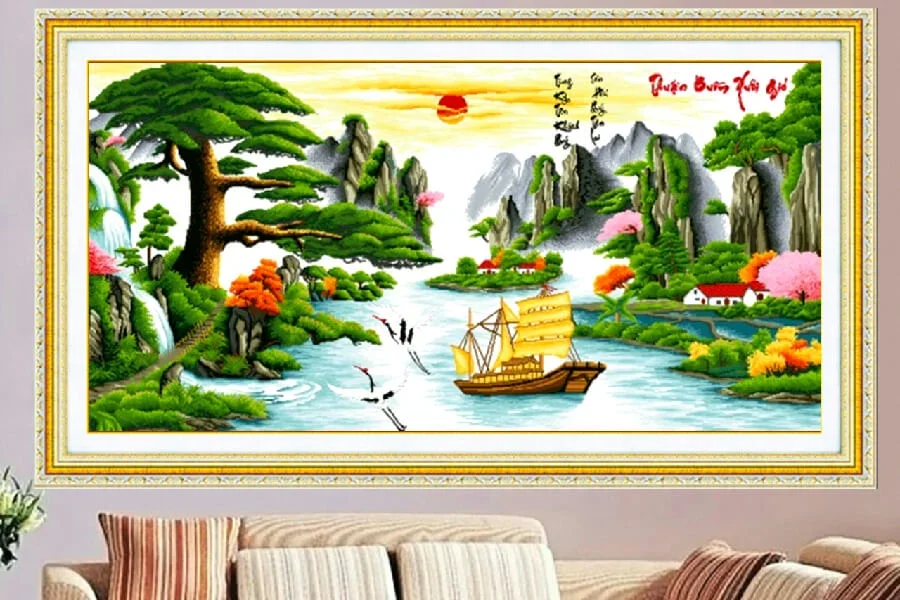 999 mẫu tranh thêu chữ thập đẹp, cách thêu tranh đơn giản tại nhà.