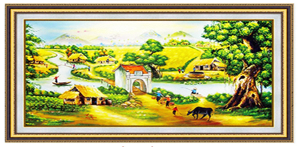 Tranh Thêu Chữ Thập Được Mùa