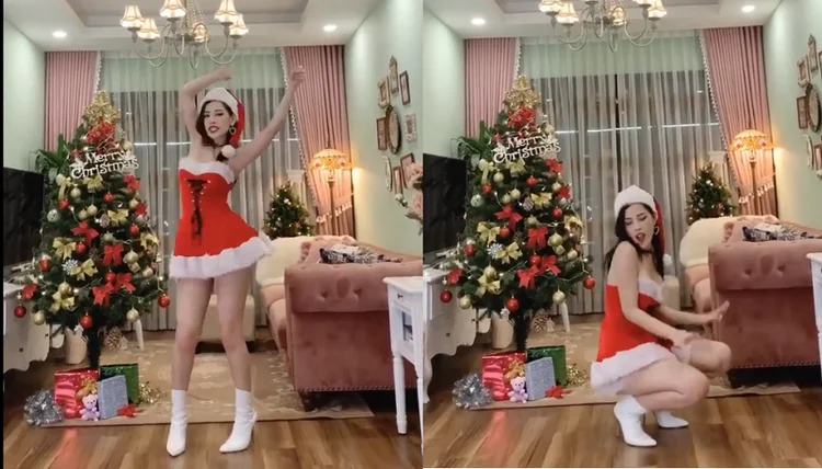 Video: Chi Pu hóa "bà già Noel", khoe vũ đạo cực gợi cảm
