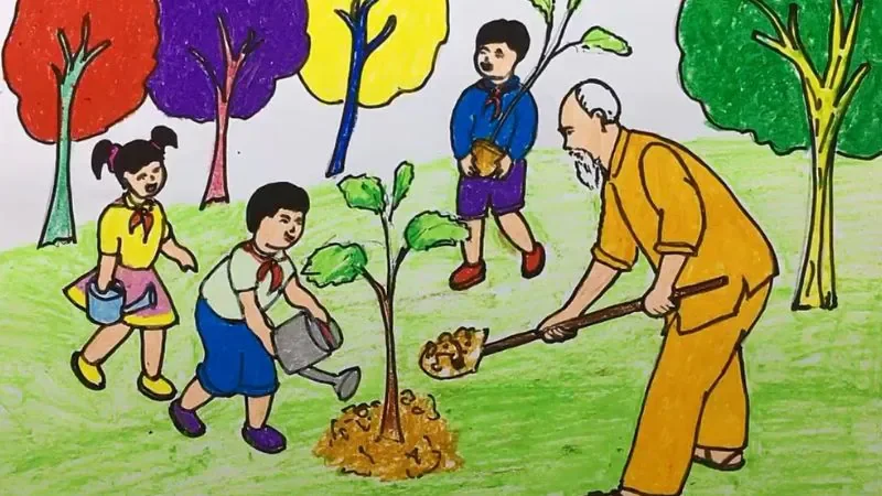Tranh bảo vệ môi trường: 99+ Mẫu vẽ đẹp, ý nghĩa và độc đáo - hình ảnh đất rừng tự nhiên - hình 3