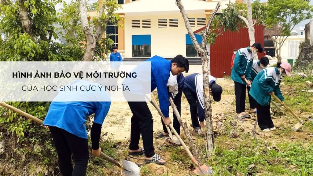 Hình ảnh bảo vệ môi trường của học sinh cực ý nghĩa