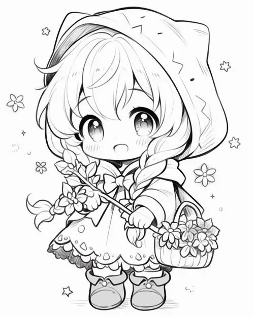 Tô màu vui anime chibi cho bé 5 tuổi