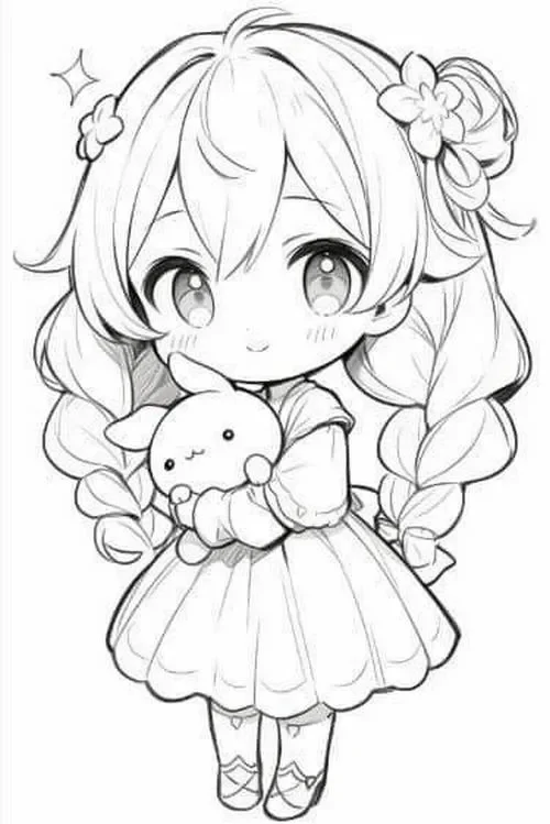 Hoạt động tô màu anime chibi giúp bé thư giãn