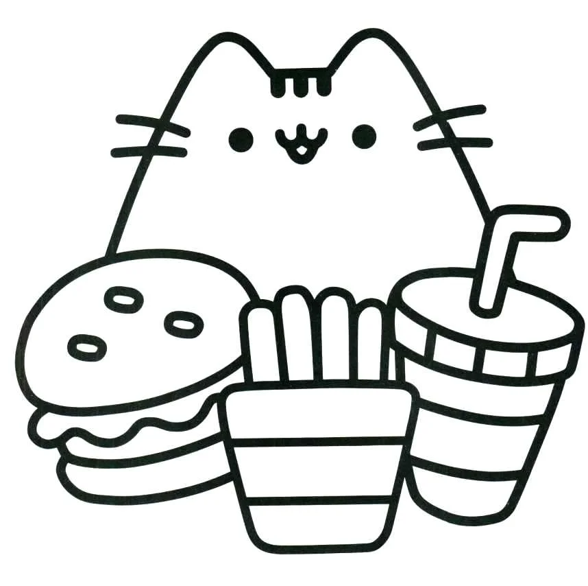 Tranh tô màu đồ ăn cute
