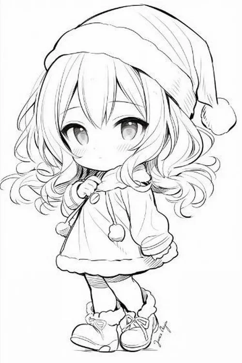 Tải tranh tập tô anime chibi cho bé vui học