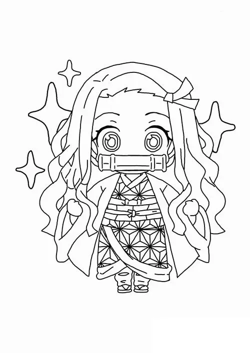 Tải tranh tập tô anime chibi cho bé tập tô