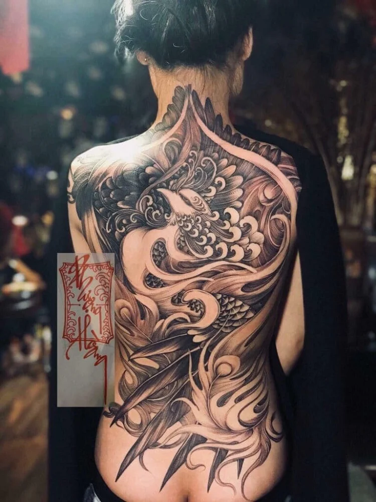 99+ mẫu hình xăm lưng đẹp cho nam nữ NGẦU CHẤT PHÁT NGẤT | Yody (2)