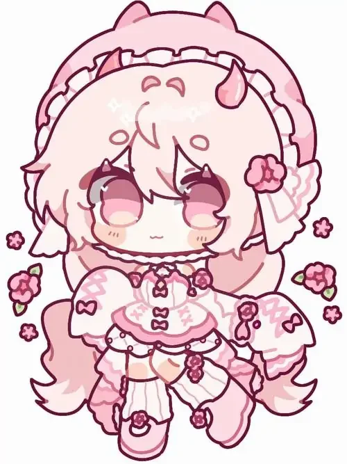 105 Ảnh Avatar Chibi Nữ Màu Hồng Cute phong cách dễ thương kẹo ngọt cho các bánh bèo