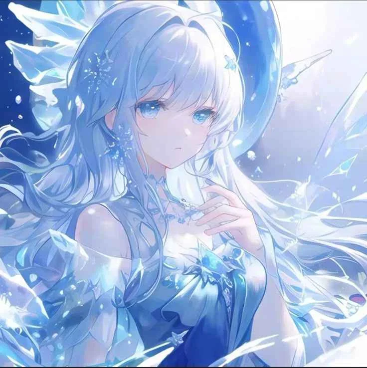cô gái anime băng giá xinh đẹp