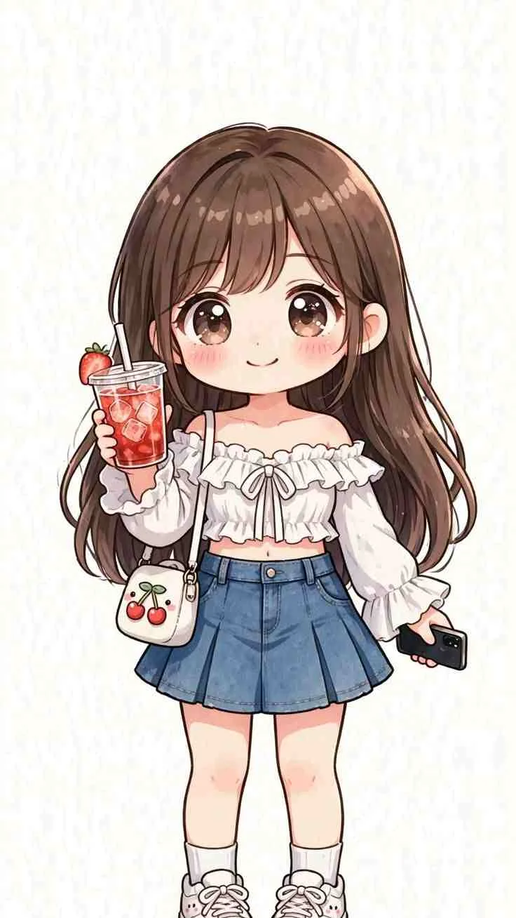 hình ảnh cute nữ phong cách anime hoạt hình dễ thương