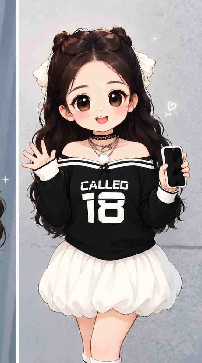 hình ảnh cute nữ phong cách anime với vẻ ngoài đáng yêu