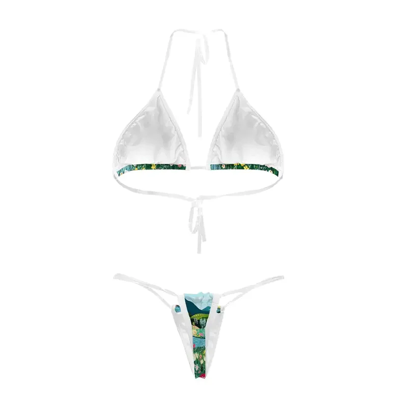 Print on Demand Bikini với Dây Trong Suốt Dịch Vụ Tùy Chỉnh - Quần áo nữ - PrintKK (2)