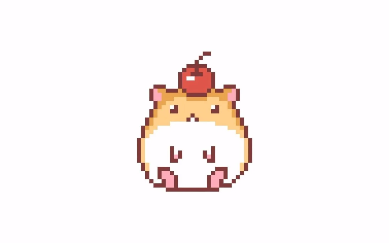 hình pixel cute mini chú chuột hamster dễ thương