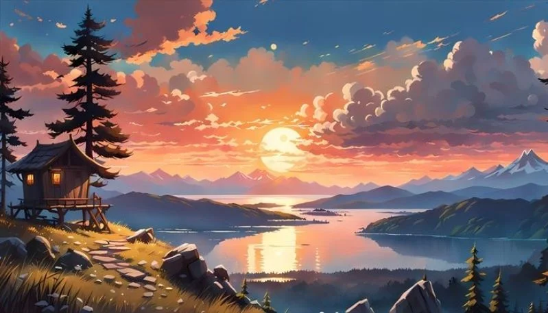 Hình nền phong cảnh anime đẹp