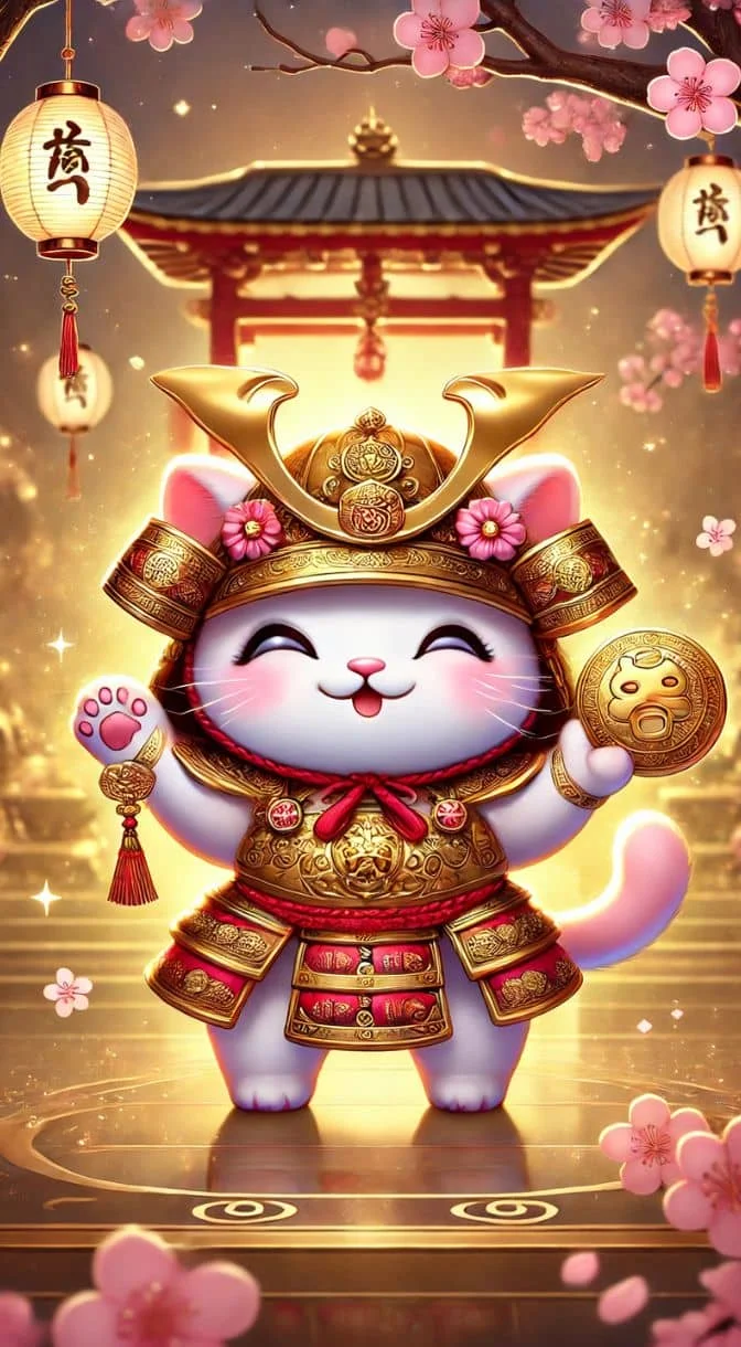 Hình nền mèo samurai 3