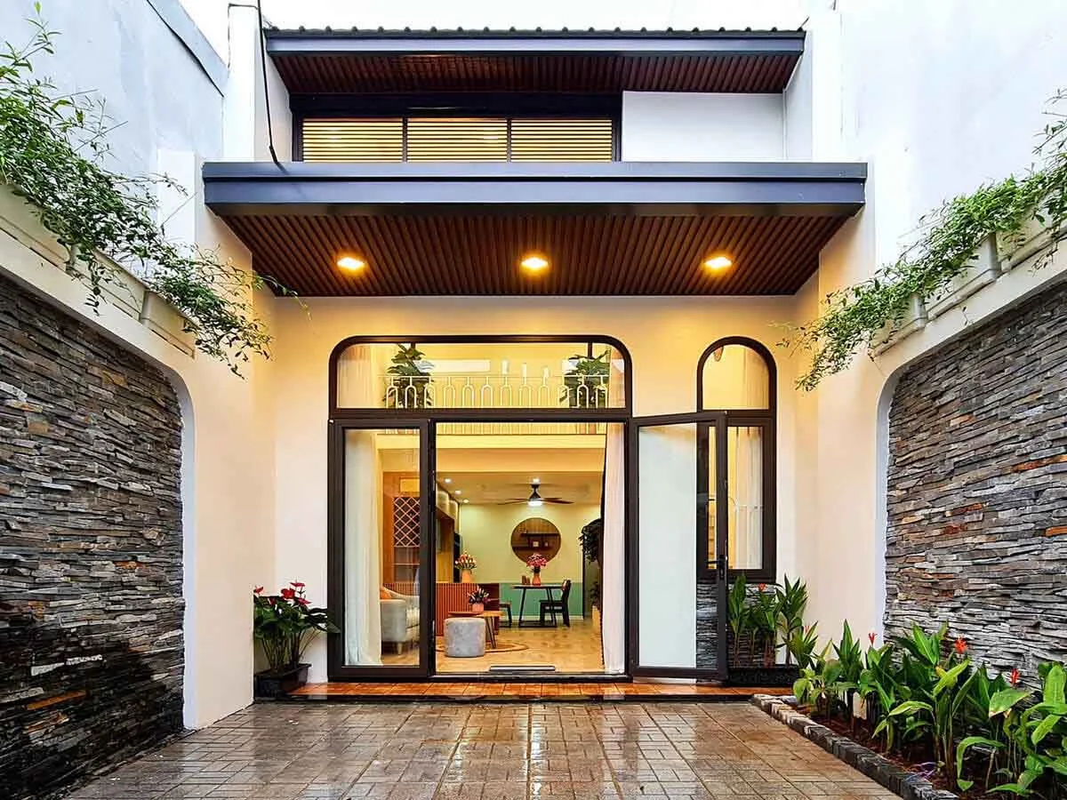 Mặt tiền ngôi nhà hiện đại sang trọng