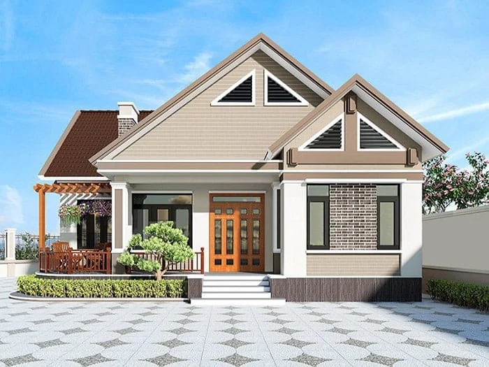 hình ảnh ngôi nhà cấp 4 mái thái đẹp với thiết kế hiện đại sang trọng