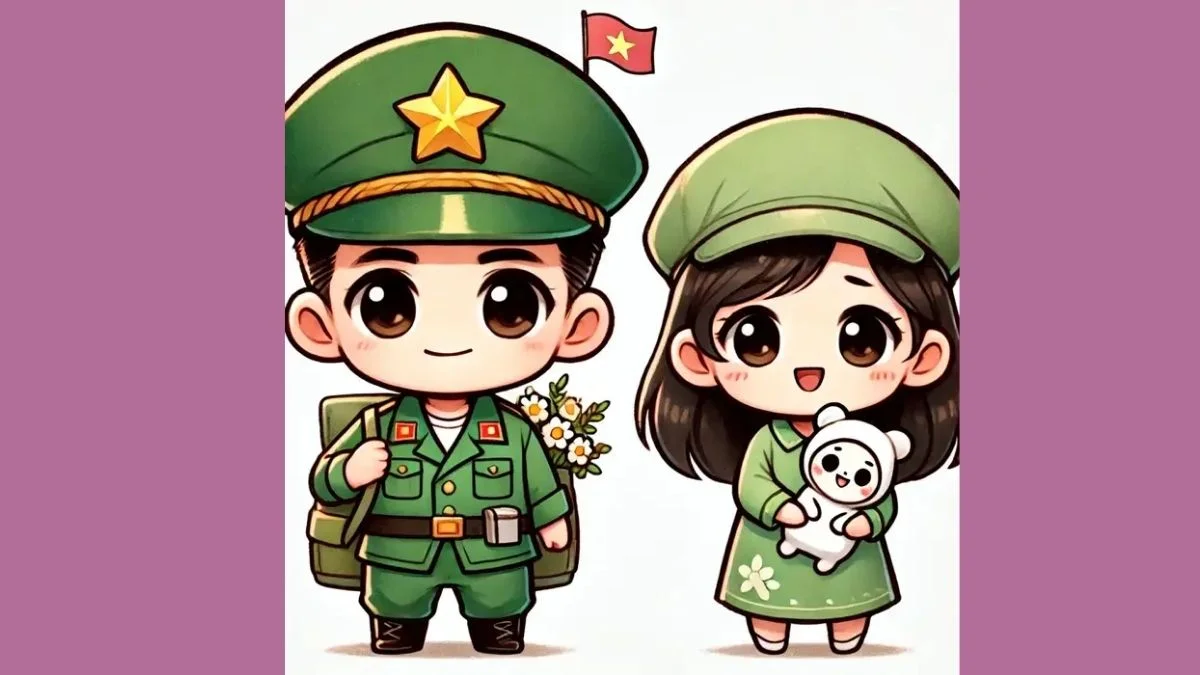 Tranh vẽ chibi bộ đội Việt Nam ấn tượng nhất
