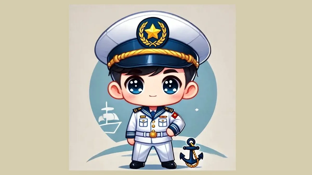 Tranh vẽ chibi bộ đội Việt Nam hải quân cực đẹp