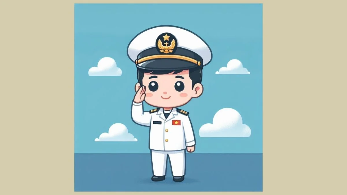 Tranh vẽ chibi bộ đội Việt Nam trên biển đẹp